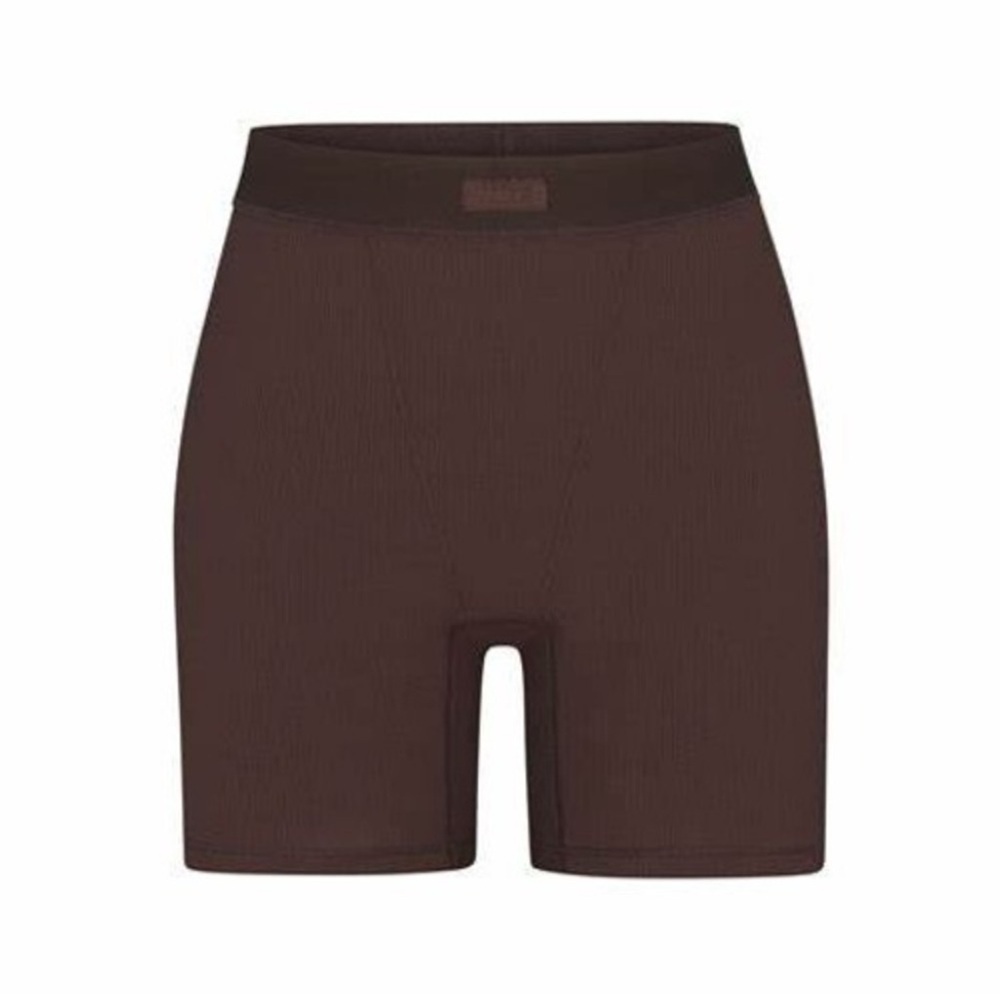 SKIMS Soft boxer shorts Cocoa Size 4X New With Tags - Picture 2 of 5